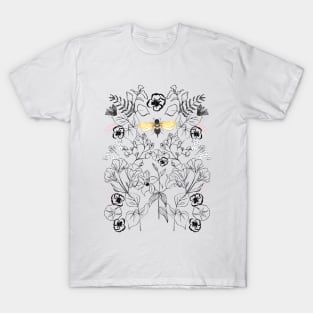 Black and white garden T-Shirt